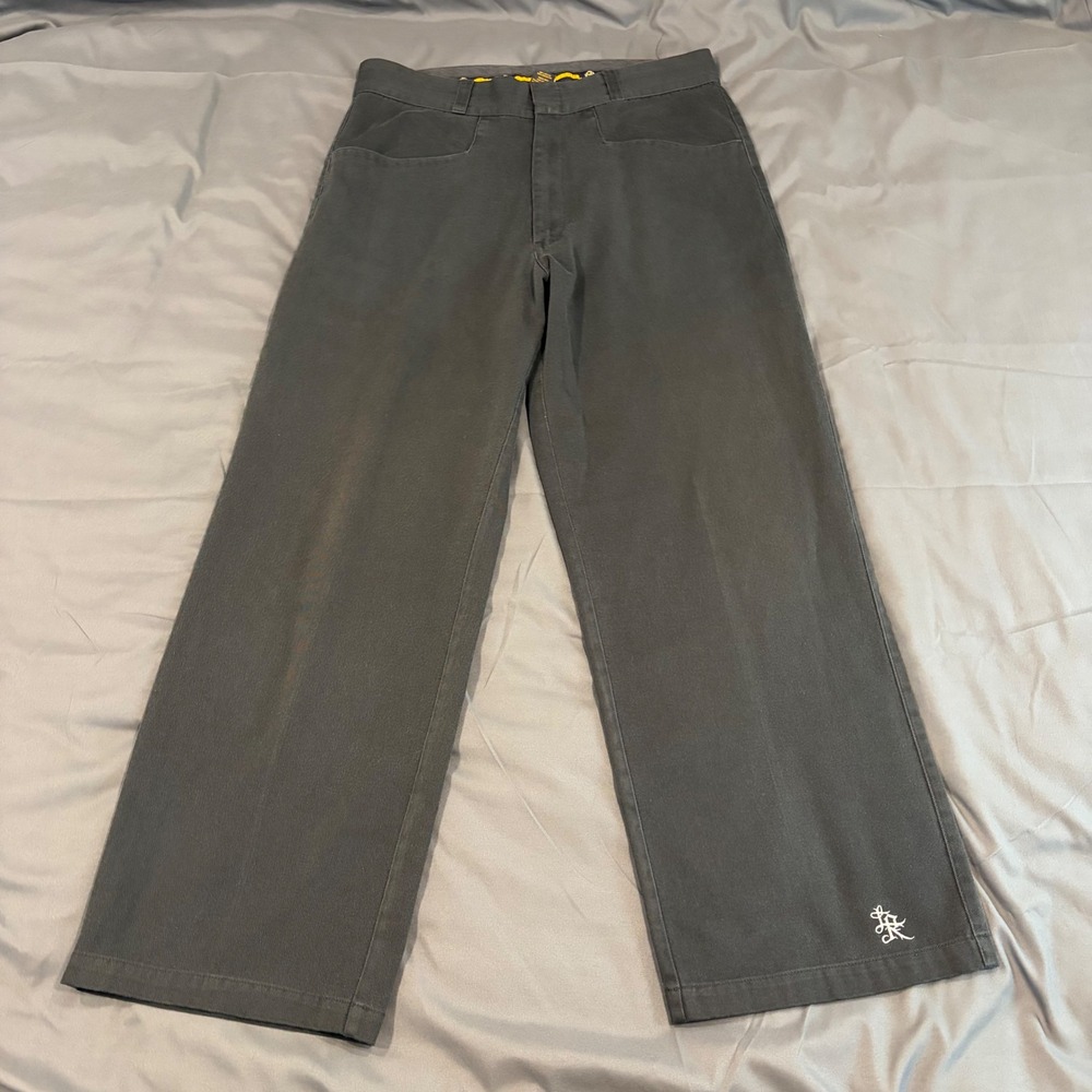Lowrider Mens Wide Leg Work Pants Black Chicano Streetwear‎ Size 36 RN 105834